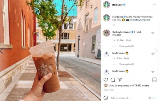 Starbucks jagab edasi kliendi pilti_ UGC