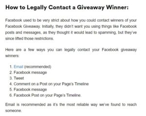Kuidas võib Facebooki loosivõitjast teavitada