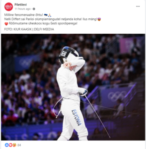 Nelli Differt Pariis 2024 OM reklaam Piletilevi