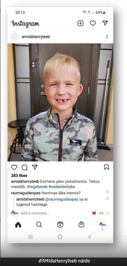 AMidaHenryTeeb hashtagi näide