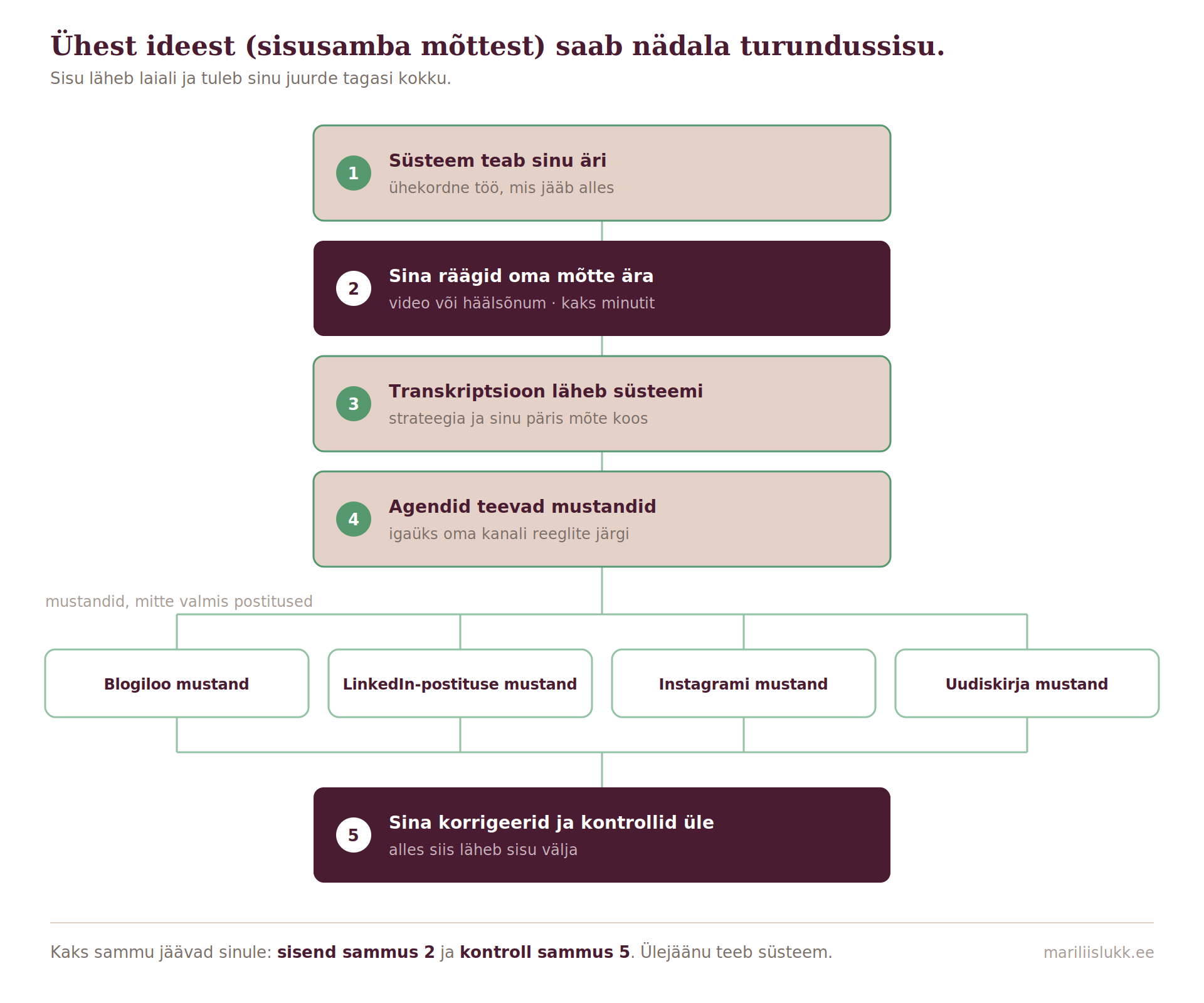 Agentidega turundussisu loomise struktuur Claude'is_Mariliis Lukk