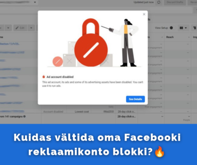 Mida teha kui Facebooki reklaamikonto on blokis